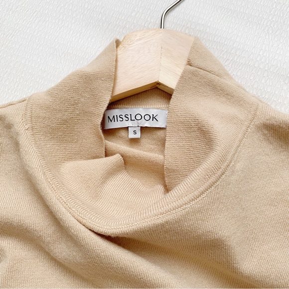 Camel Soft Mock Turtleneck Knit Top - Picture 3 of 11